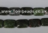 CGR34 15.5 inches 10*14mm rectangle green rain forest stone beads