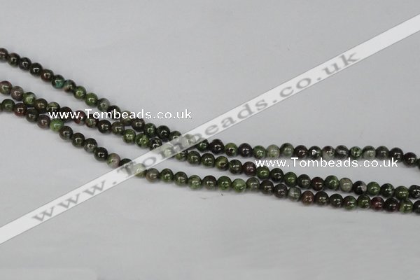 CGR42 15.5 inches 4mm round green rain forest stone beads wholesale