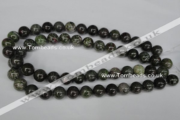 CGR43 15.5 inches 14mm round green rain forest stone beads wholesale
