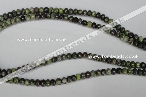 CGR45 15.5 inches 4*6mm rondelle green rain forest stone beads