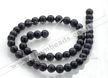 CGS01 15 inches 8mm round blue goldstone beads Wholesale