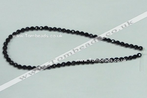 CGS105 15.5 inches 6mm faceted round blue goldstone beads wholesale