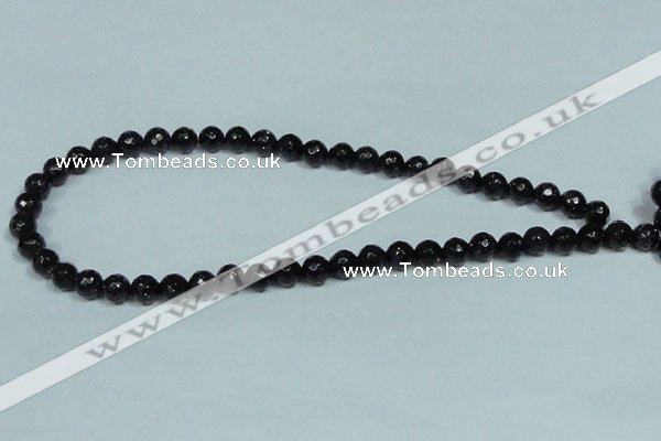 CGS106 15.5 inches 8mm faceted round blue goldstone beads wholesale