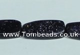 CGS133 15.5 inches 15*30mm twisted rectangle blue goldstone beads wholesale