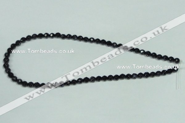 CGS138 15.5 inches 4mm faceted round blue goldstone beads wholesale