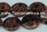 CGS210 15.5 inches 20mm flat round blue & brown goldstone beads wholesale