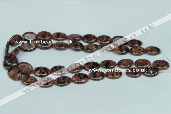 CGS212 15.5 inches 15*20mm oval blue & brown goldstone beads wholesale