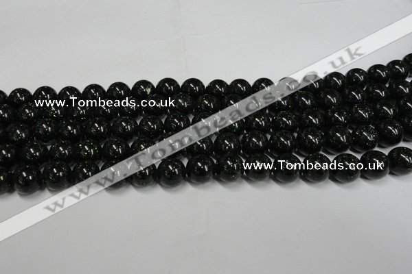 CGS403 15.5 inches 10mm round green goldstone beads wholesale