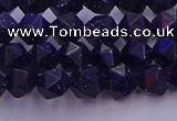 CGS456 15.5 inches 6mm faceted nuggets goldstone beads wholesale