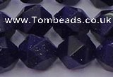 CGS459 15.5 inches 12mm faceted nuggets goldstone beads wholesale