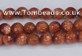 CGS470 15.5 inches 4mm faceted round goldstone beads wholesale