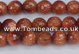 CGS471 15.5 inches 6mm faceted round goldstone beads wholesale