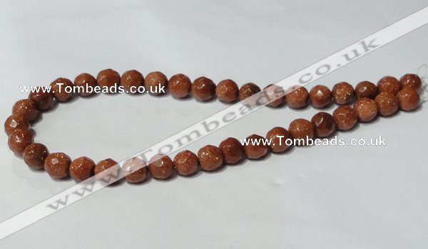 CGS59 15.5 inches 10mm faceted round goldstone beads wholesale