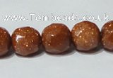 CGS60 15.5 inches 12mm faceted round goldstone beads wholesale