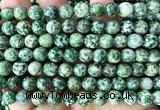 CGS602 15 inches 8mm round green spot stone beads wholesale