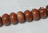 CGS65 15.5 inches 8*12mm rondelle goldstone beads wholesale