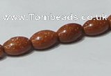 CGS70 15.5 inches 8*12mm rice goldstone beads wholesale