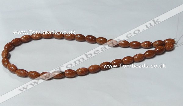 CGS70 15.5 inches 8*12mm rice goldstone beads wholesale