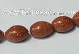 CGS71 15.5 inches 10*14mm rice goldstone beads wholesale