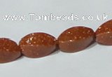 CGS74 15.5 inches 8*16mm twisted rice goldstone beads wholesale