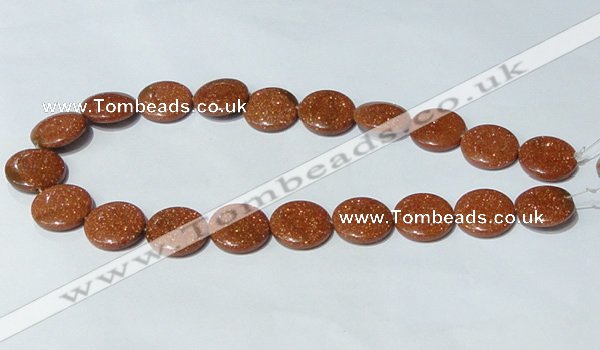 CGS76 15.5 inches 20mm coin goldstone beads wholesale