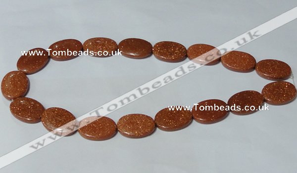 CGS79 15.5 inches 18*25mm oval goldstone beads wholesale