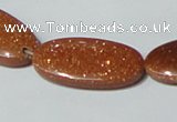 CGS80 15.5 inches 15*30mm oval goldstone beads wholesale