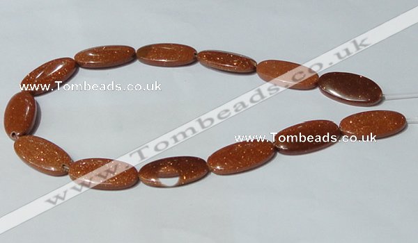 CGS80 15.5 inches 15*30mm oval goldstone beads wholesale