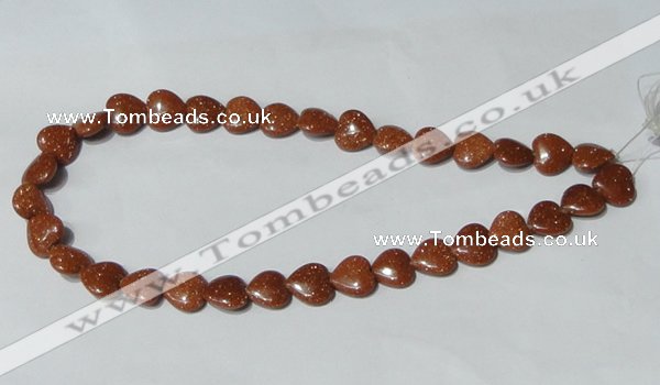 CGS82 15.5 inches 12*12mm heart goldstone beads wholesale