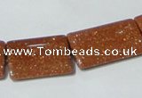 CGS84 15.5 inches 18*25mm rectangle goldstone beads wholesale