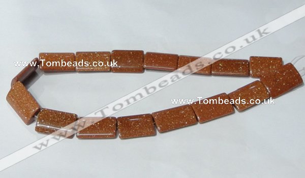 CGS84 15.5 inches 18*25mm rectangle goldstone beads wholesale