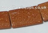 CGS85 15.5 inches 25*35mm rectangle goldstone beads wholesale