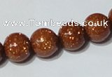 CGS86 15.5 inches 10mm round goldstone beads wholesale