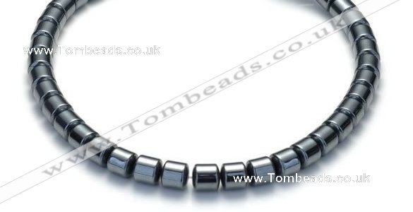 CHE03 16 inches 7mm column shape hematite beads Wholesale