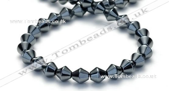 CHE06 14.5 inches 8*8mm bicone shape hematite beads Wholesale