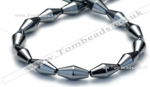 CHE07 16 inches 8*16mm bicone shape hematite beads Wholesale