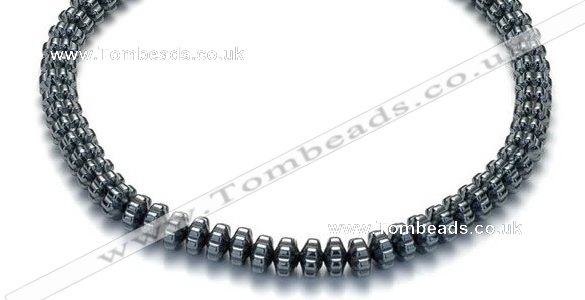 CHE08 16 inches 4*7mm flower shape hematite beads Wholesale