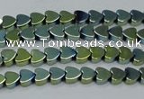 CHE1002 15.5 inches 6*6mm heart plated hematite beads wholesale