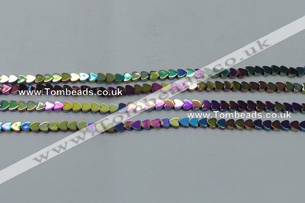 CHE1003 15.5 inches 6*6mm heart plated hematite beads wholesale