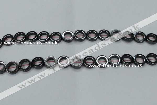 CHE1015 15.5 inches 12mm donut hematite beads wholesale