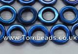 CHE1020 15.5 inches 12mm donut plated hematite beads wholesale