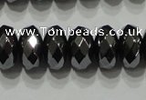 CHE104 15.5 inches 5*8mm faceted rondelle hematite beads wholesale