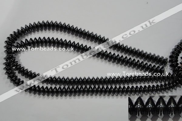 CHE109 15.5 inches 6*10mm rondelle hematite beads wholesale