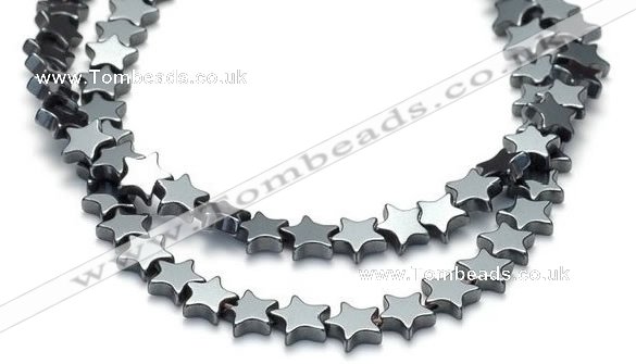 CHE11 16 inches 6mm star shape hematite beads Wholesale