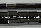 CHE126 15.5 inches 5*8mm faceted tube hematite beads wholesale