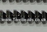 CHE135 15.5 inches 5*8mm pyramid hematite beads wholesale