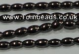 CHE136 15.5 inches 3*5mm rice hematite beads wholesale