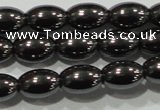 CHE138 15.5 inches 5*8mm rice hematite beads wholesale