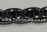 CHE139 15.5 inches 5*12mm rice hematite beads wholesale