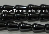 CHE146 15.5 inches 5*8mm teardrop hematite beads wholesale